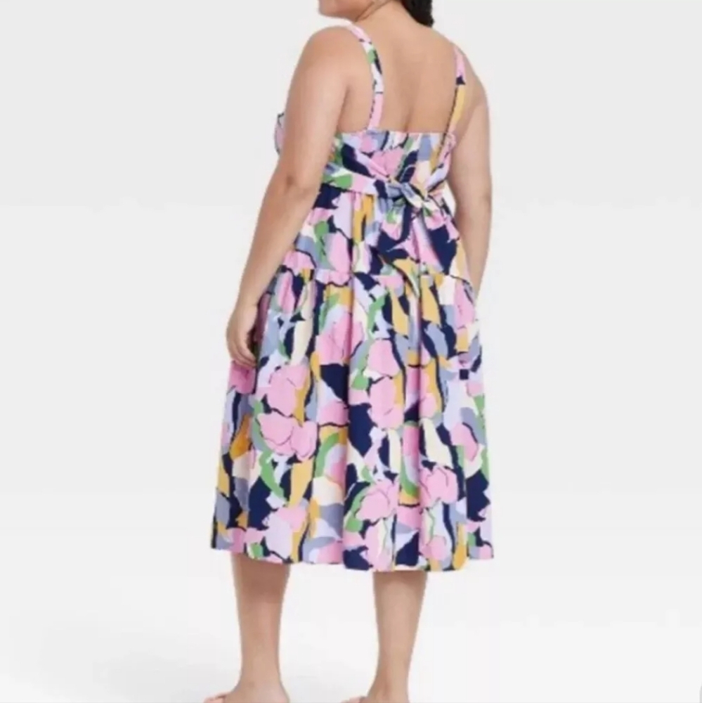 NWOT Ava & Viv Multicolor Floral Sundress Womens XL Pink Beach Vacation Tropical - Picture 6 of 11